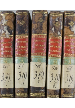 Oeuvres de Jean Racine 5 tomów 1817 r.
