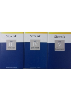 Słownik, tom od III do V