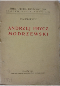 Andrzej Frycz Modrzewski. , 1923 r.