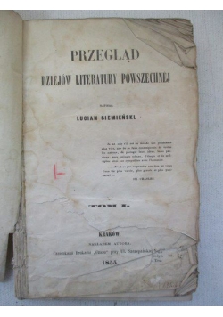 Przegląd dziejów literatury powszechnej. Tom I, 1855 r.