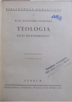 Teologia życia wewnętrznego , 1947r