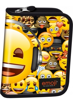 Piórnik dwuklapkowy bez wyposażenia Emoji