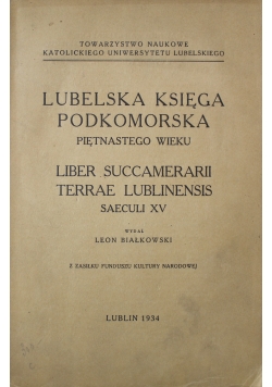 Lubelska Księga Podkomorska 1934 r.