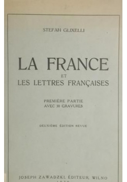 La France et les lettres francaises, 1926 r.
