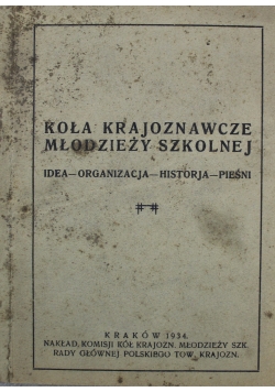 Koła krajoznawcze młodzieży szkolnej 1934 r.