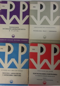 Ćwiczenia laboratoryjne z elektrotechniki teoretycznej, zestaw 4 ksiażek