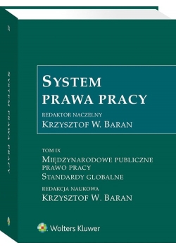 System Prawa Pracy Tom 9 Międzynarodowe publiczne prawo pracy. Standardy globalne