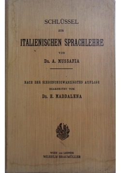 Schlussel zur Italienischen Sprachlehre, 1908r.
