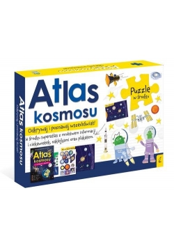 Pakiet Atlas kosmosu: Atlas w zestawie z mapą i puzzlami