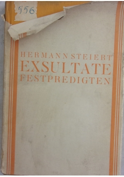 Exsultate festpredigten, 1929r.