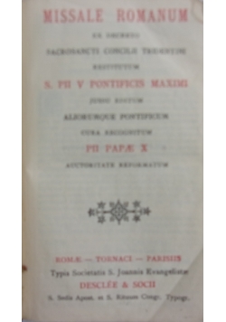 Missale Romanum ex decreto sacrosancti concilii tridentini, 1939 r.