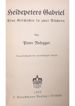 Heidepeters Gabriel,1922r.