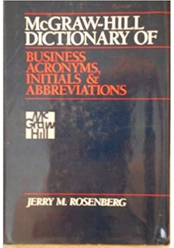 MCGraw Hill dictionary of business acronomys initials abbreviations