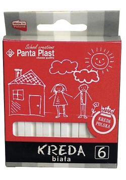 Kreda B2 kwadratowa 6szt. biała