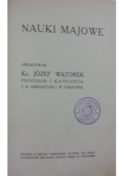 Nauki Majowe, 1913 r.