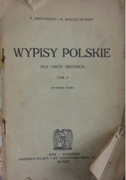 Wypisy polskie, Tom V, 1920r.