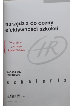 Narzędzia do oceny efektywności szkoleń z płytą CD