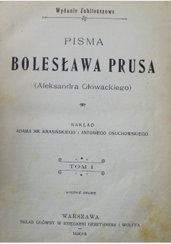 Pisma Bolesław Prusa Tom I 1904 r.