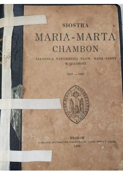 Siostra Maria- Marta Chambion, 1938 r.