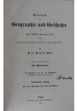 Grundrik der Geographie und Geschichte, 1906 r.