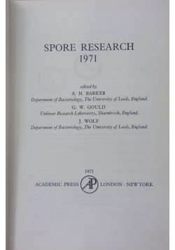 Spore Research 1971