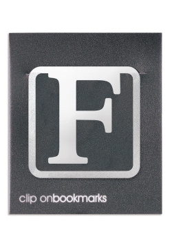 Metalowa zakładka - Litera F Clip-on