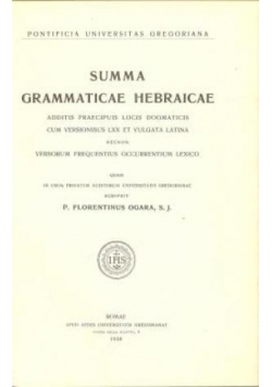 Summa grammaticae hebraicae, 1942 r.