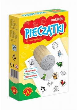 Małe pieczatki i naklejki ze zwierzątkami