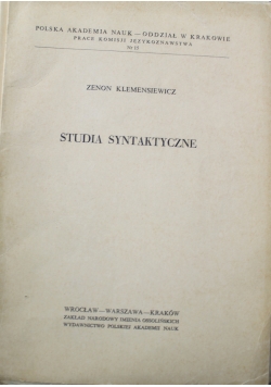 Studia syntaktyczne