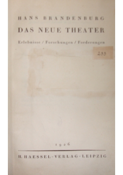 Das Neue Theater,1926r.