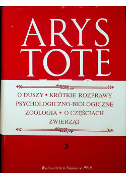 Arystoteles Dzieła wszystkie tom 3