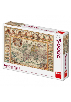 Puzzle 2000 Antycza Mapa Świata
