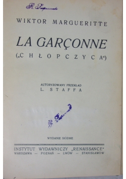 La Garconne "Chłopczyca ",1923r.