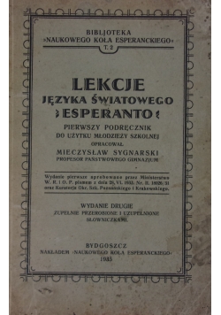 Lekcje języka światowego, 1935 r.
