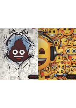 Teczka z gumką A4 EMOJI 1 10 sztuk mix