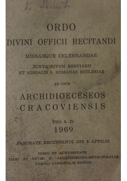 Ordo Divini Officii Recitandi