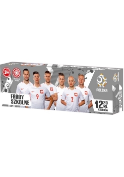 Farby szkolne 12 kolorów PZPN