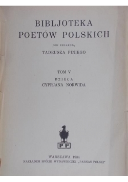 Dzieła Cypriana Norwida, 1934 r.