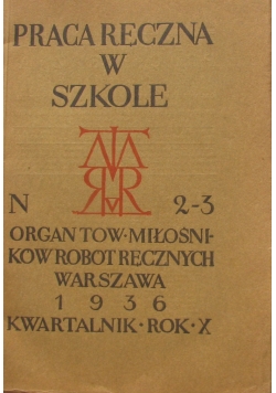 Praca ręczna w szkole, 1936 r.