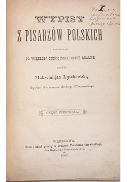 Wypisy z pisarzów polskich , 1910 r.