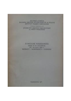 Powstanie Warszawskie Sesja w 40. rocznicę
