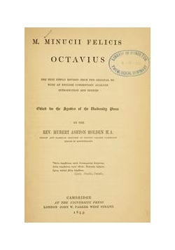 M. Minucii felicis octavius