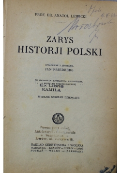 Zarys Histoji Polski 1925r