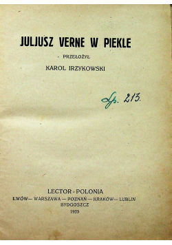 Juliusz Verne w piekle 1925 r