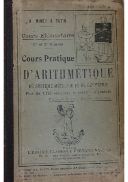 Cours pratique D'Aritiimetique, 1912 r.