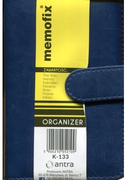 Kalendarz 2019 Organizer Memofix K-133 granatowy