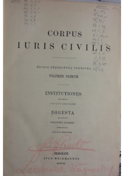Corpus iuris civilis,  1908R