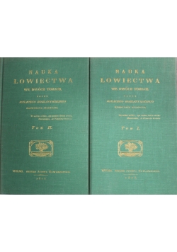 Nauka Łowiectwa 2 tomy repriny 1823 r.