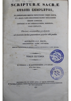 Scripturae Sacrae Cursus Completus 1853r