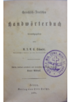 Handworterbuch,1870r.